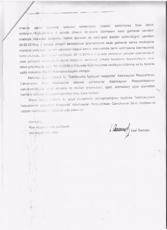 В«AvirtelВ» şirkəti istehlakçı hüquqlarını pozur  