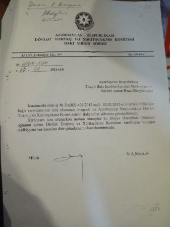 "İman Nağıyev də saxta qərarların iştirakçısıdır..." "İman Nağıyev də saxta qərarların iştirakçısıdır..."