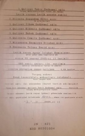 "Bizim 54 sot pay torpağımızı icra başıçısı əlimizdən alıb" "Bizim 54 sot pay torpağımızı icra başıçısı əlimizdən alıb"