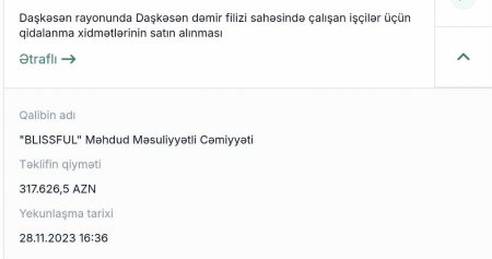 "AZERGOLD”un çətiri altında TENDER ŞOUSU...
