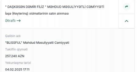 "AZERGOLD”un çətiri altında TENDER ŞOUSU...